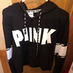 Pink Victoria secret zip up hoodie!!!